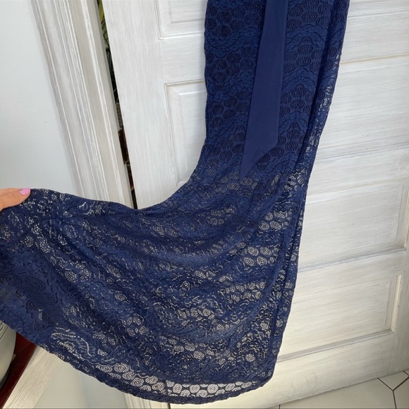 Beautiful Blu Lace Dress.Maxi Formal Dress - Picture 4 of 5